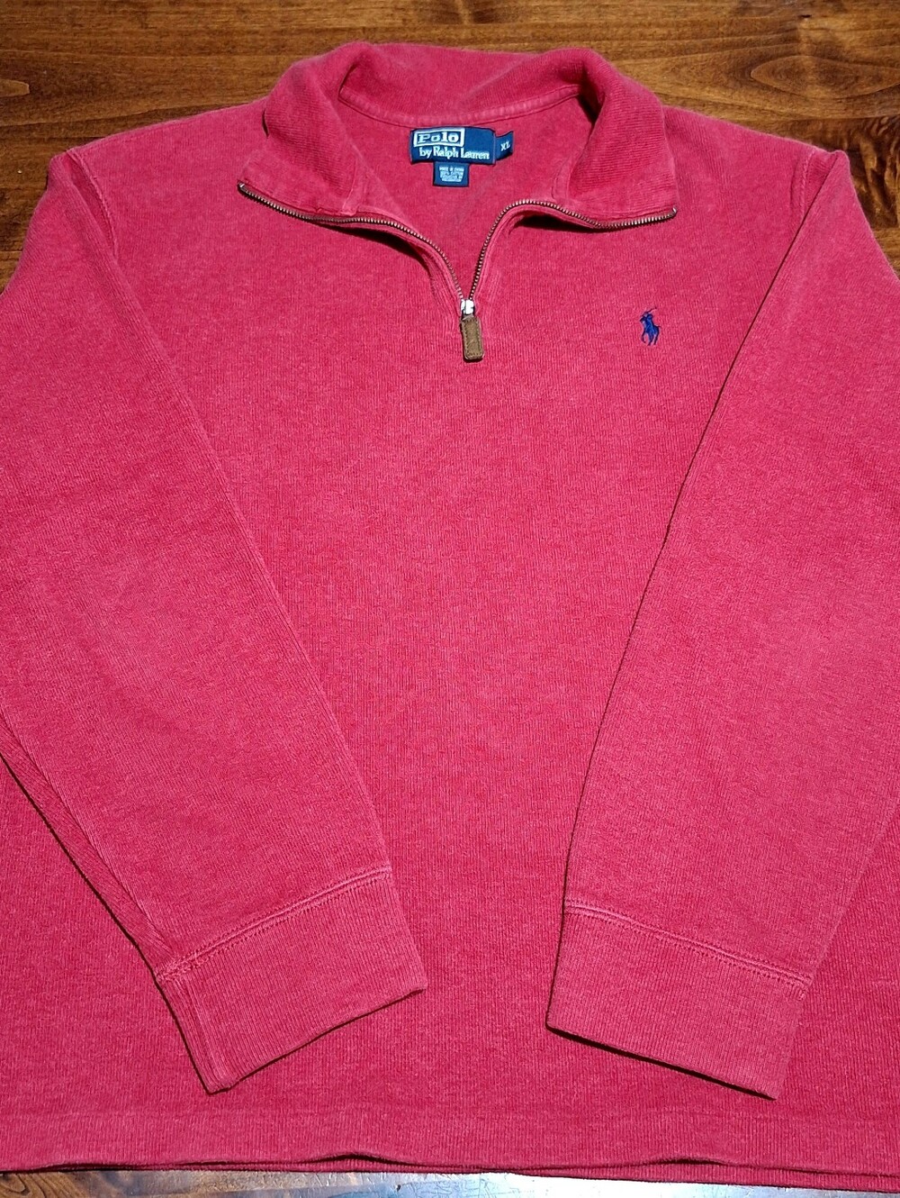 Polo by Ralph Lauren Men's Raspberry Zip-Neck Sweater